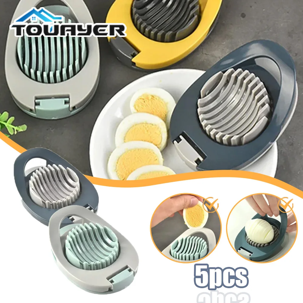 Multifunctional Cutter Kitchen Poached Egg Uniform Cutting Eco-friendly Aluminium Stainless Steel Egg Cutterl Kitchen Cookwa