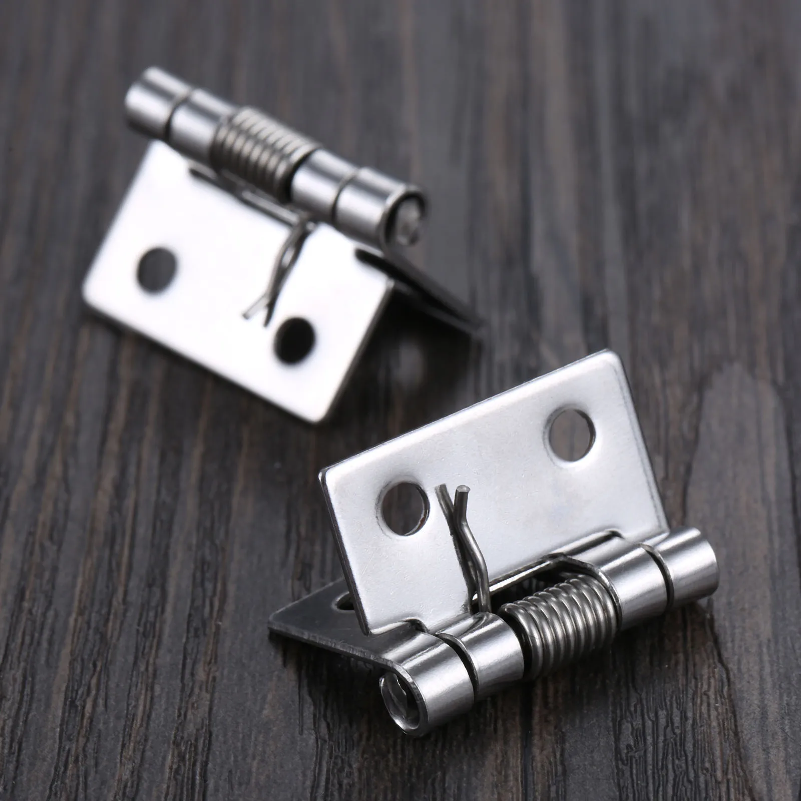 4Pcs 25mm/1inch Self Closing Spring Door Hinge Stainless Steel Hardware for Windows Cabinets Jewelry Boxes Furniture Fittings