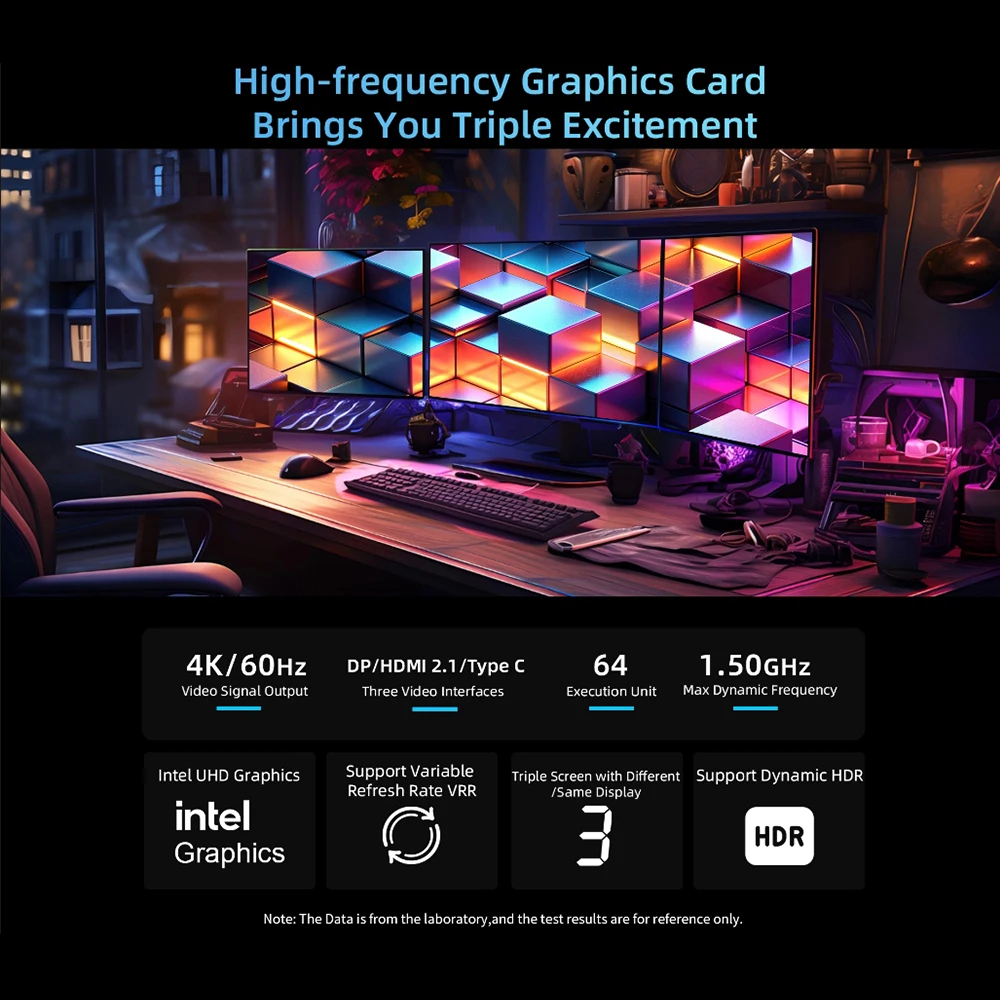 BMAX B10 Pro Mini PC Intel 13th Gen i7-13620H 10 core Max 4.9GHz 24GB LPDDR5 RAM 1TB SSD WiFi 6 Bluetooth 5.2