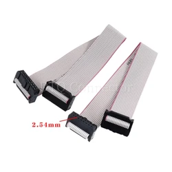1Pcs 2.54mm FC 6/8/10/12/14/16/18/20/24/26/30/34/40/44/50 Pin Gray Flat Ribbon Cable Connector 10-100cm For DC3 IDC Box Header