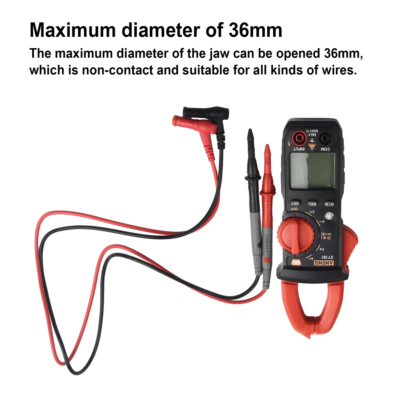 แคลมป์400A มัลติมิเตอร์แบบเหนี่ยวนำไฟฟ้า, แคลมป์แสดงผลแสงไฟ ac/dc มัลติมิเตอร์แบบดิจิตอลพร้อมแบล็คไลท์มัลติฟังก์ชั่นปัจจุบัน