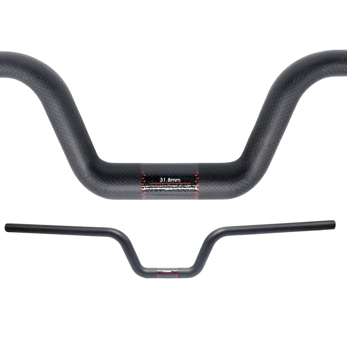 U-Shape MTB Bar Lightweight Handlebar For Mountain Urban Riding Multiple Width Matte Gloss No Logo,Diameter 31.8mm