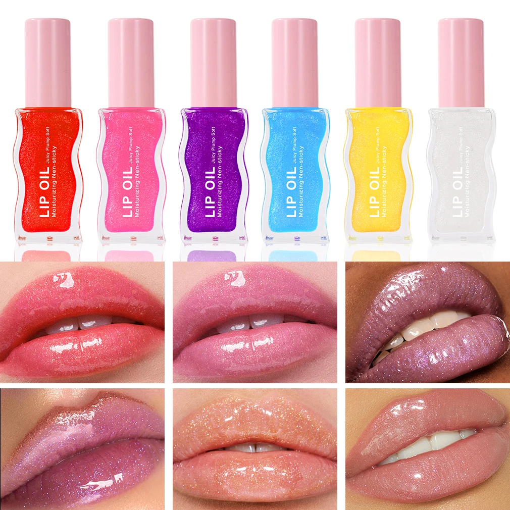 Fruit & Honey Essence Lip Oil, Hydrating Clear Pearl Lip Gloss, Nourishing High-Shine Lip Glaze for Smoother-Looking Lips