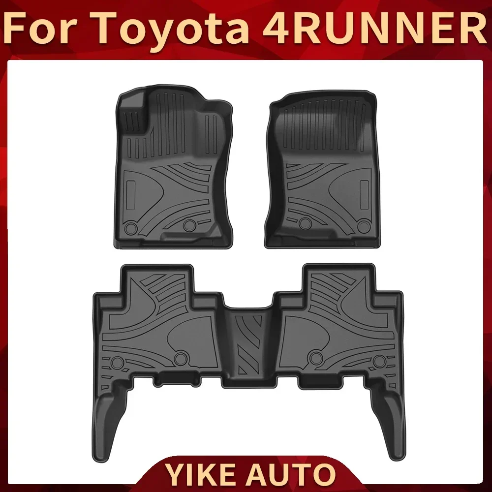 For Toyota 4RUNNER 2013-2020 Auto Car Floor Mats All-Weather TPE Foot Mats Odorless Pad Tray Mat Interior Accessories