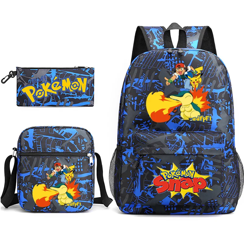 

3pcs/set Mikecrack Backpack Shoulder Bag Pencil Bag Students Boys Girls Bookbag Travel Knapsack Mochila Back To School Back Pack