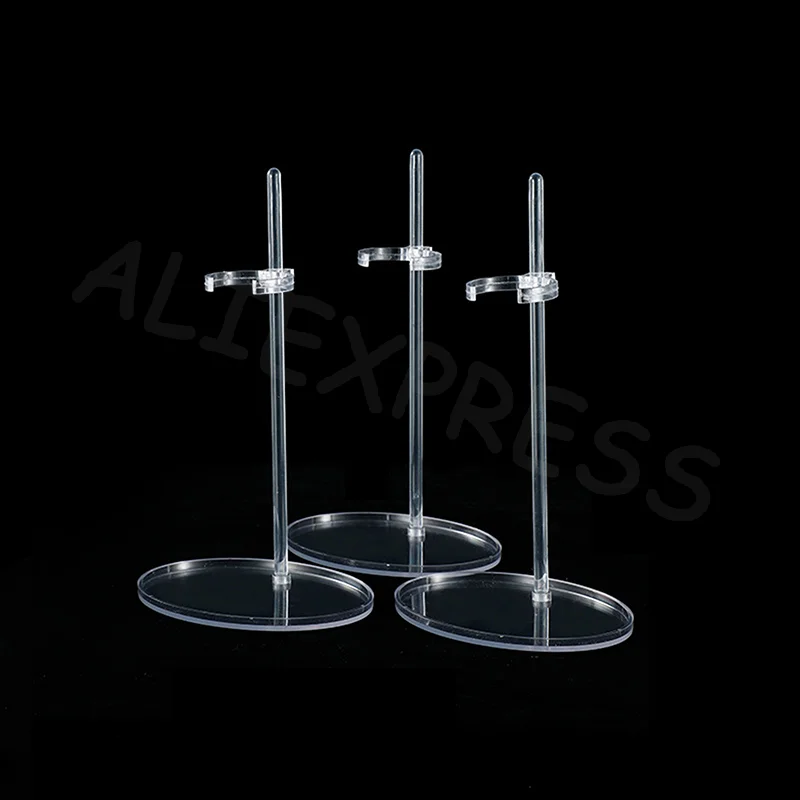 1/6, 30cm Display Stand Rack for Doll Toys, Transparent Acrylic Waist Foot, Support Bracket Holder