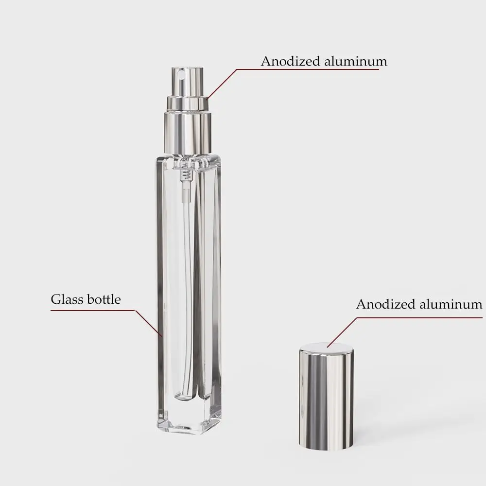 5-częściowy atomizer do kolony pusty, mini butelka na perfumy 10 ml, kieszonkowy rozpylacz do perfum, podróżny rozpylacz i pojemnik na próbki