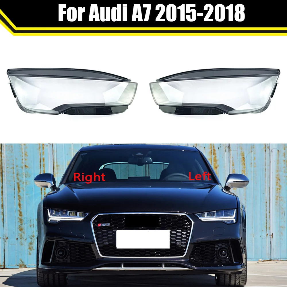 

Car Front Glass Lamp Headlamp Lampcover Shell Auto Lampshade Caps Headlight Lens Cover For Audi A7 2015 2016 2017 2018