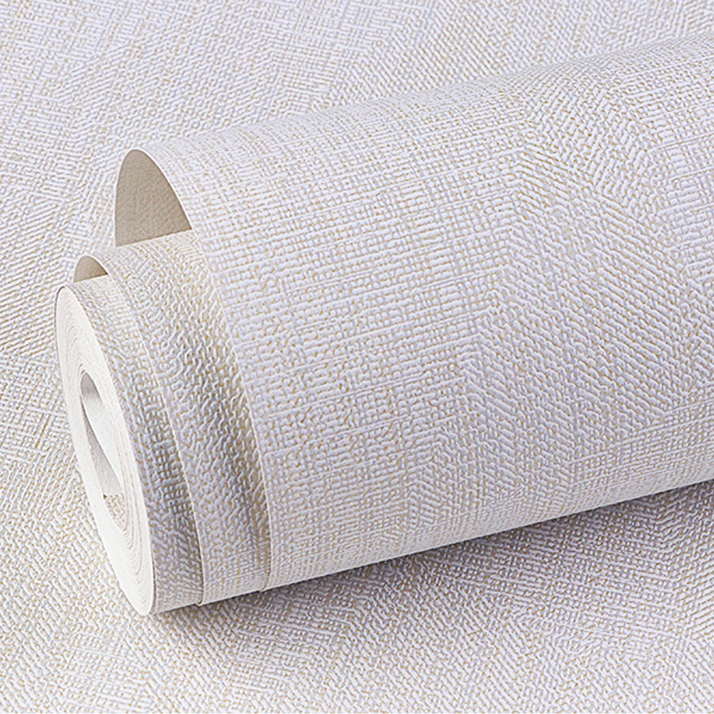 Plain Solid Color Linen Wallpapers Home Decoration Grasscloth Texture Japanese Wallpaper for Living Room Bedroom Store