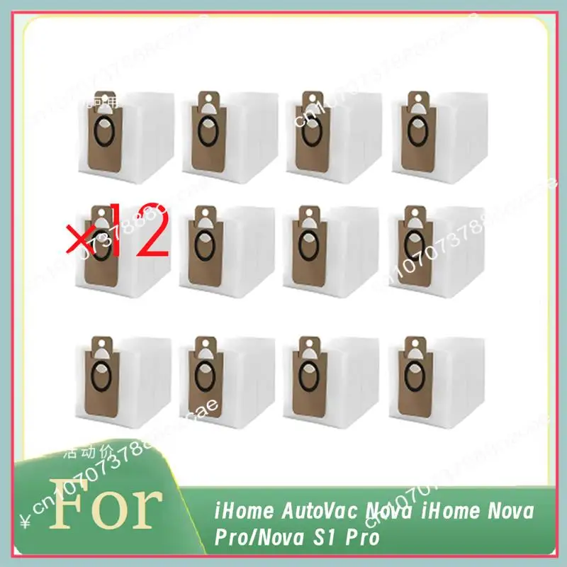 A26P 12 Pcs Dust Bag For Ihome Autovac Nova Ihome Nova Pro/Nova S1 Pro Vacuum Cleaner Accessories Essential Vacuum Accessories