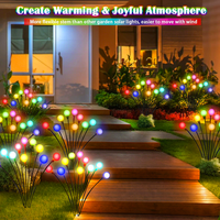 Solar Garden Lights Fairy Lights with 10/8/6LED Bulb Solar Lights Outdoor Waterproof Firefly Light for Yard Pathway Patio Decor