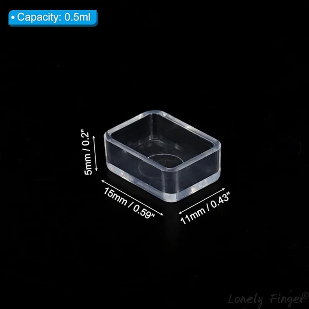 0.5ml Watercolor Pans, 50/100/200Pcs Empty Watercolor Pans Plastic Watercolor Tins for Watercolor Oils Acrylic Painting
