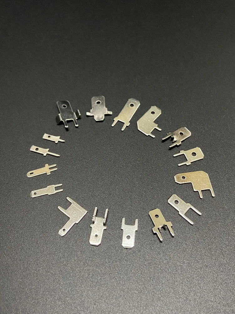 Brass Tin Plating Material Width 2.8 4.8 6.3mm Circuit Board Insert Piece Wire Connectors Welding Type PCB Terminals