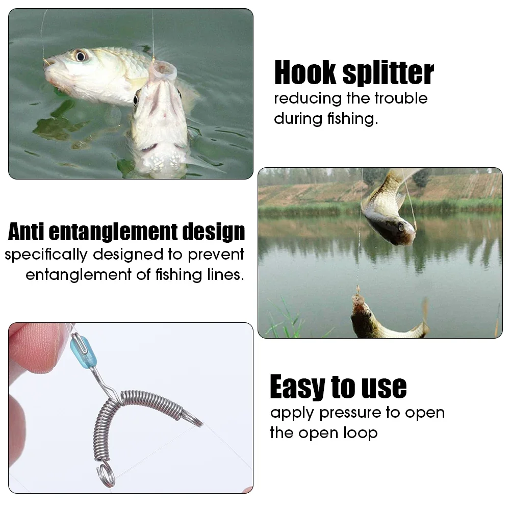10 stücke Frühling Release Draht Splitter Angeln Anti-verwirrung Teiler Angeln Balance Rigs T Form Wirbel Twisted Kreuz-linie – Detail 12