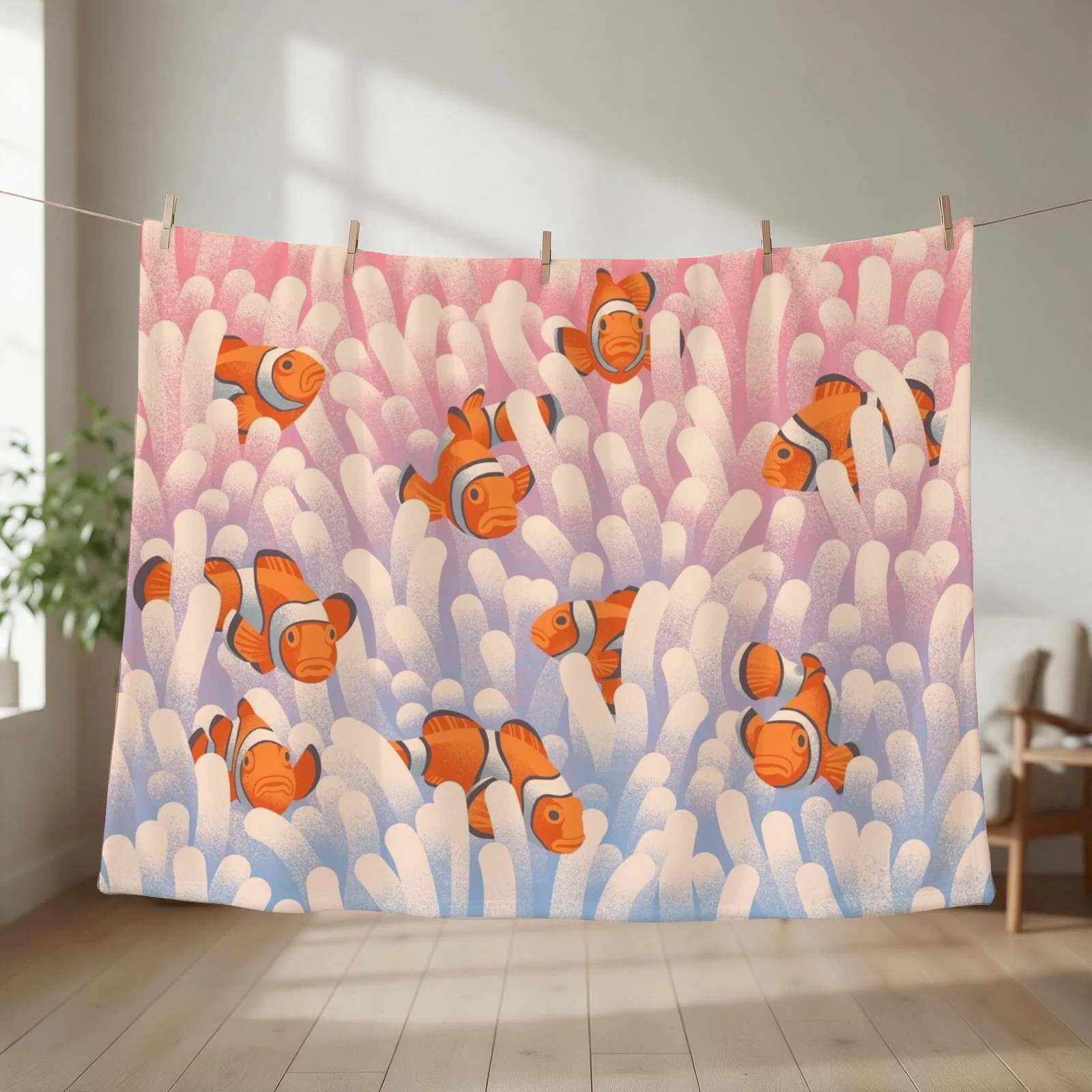 Endless Anemone Throw Blanket couch cozy soft plush fuzzy picnic outdoor blanket