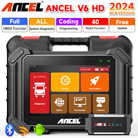 ANCEL V6 HD Heavy Duty Truck Scanner Bluetooth Full System Diagnostic Bidirection Diesel for Cummins/Detroit/Caterpillar/Paccar