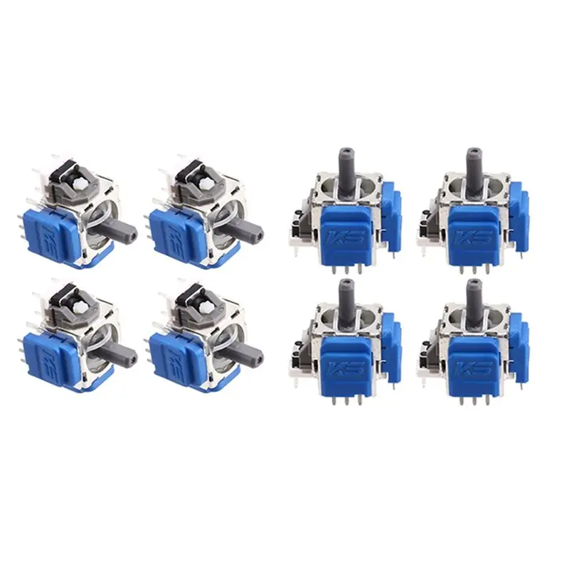 N75R-Gamepad Replacement Accessories- For PS5 Controller 8Pcs 3D Analog Thumbstick K-Silver TMR Joystick No-Drift
