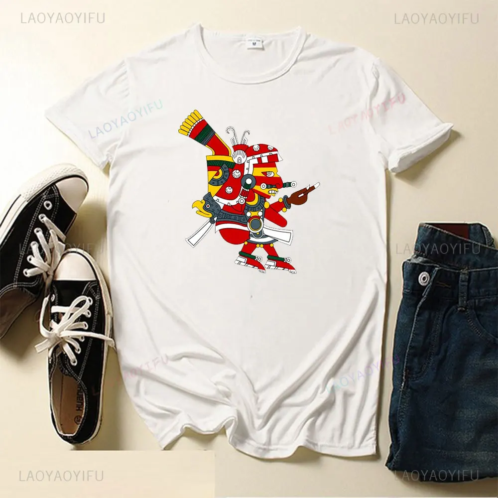 Aztec God Tlaloc Women and Men T-Shirt Mythology Shirt  Aztec Gods Summer Gothic Tee-shirt Ancient Mayan Tee Aztec Clothing
