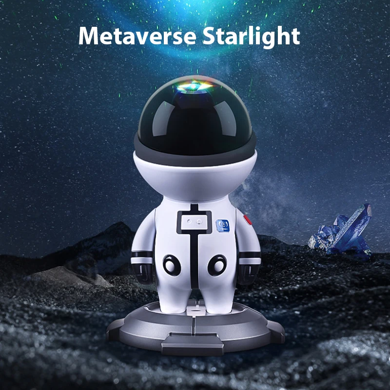 Astronauta Projetor Star Light, Galaxy Light, Onda de Água, LED Multicolor, Luz noturna, Kids Gift