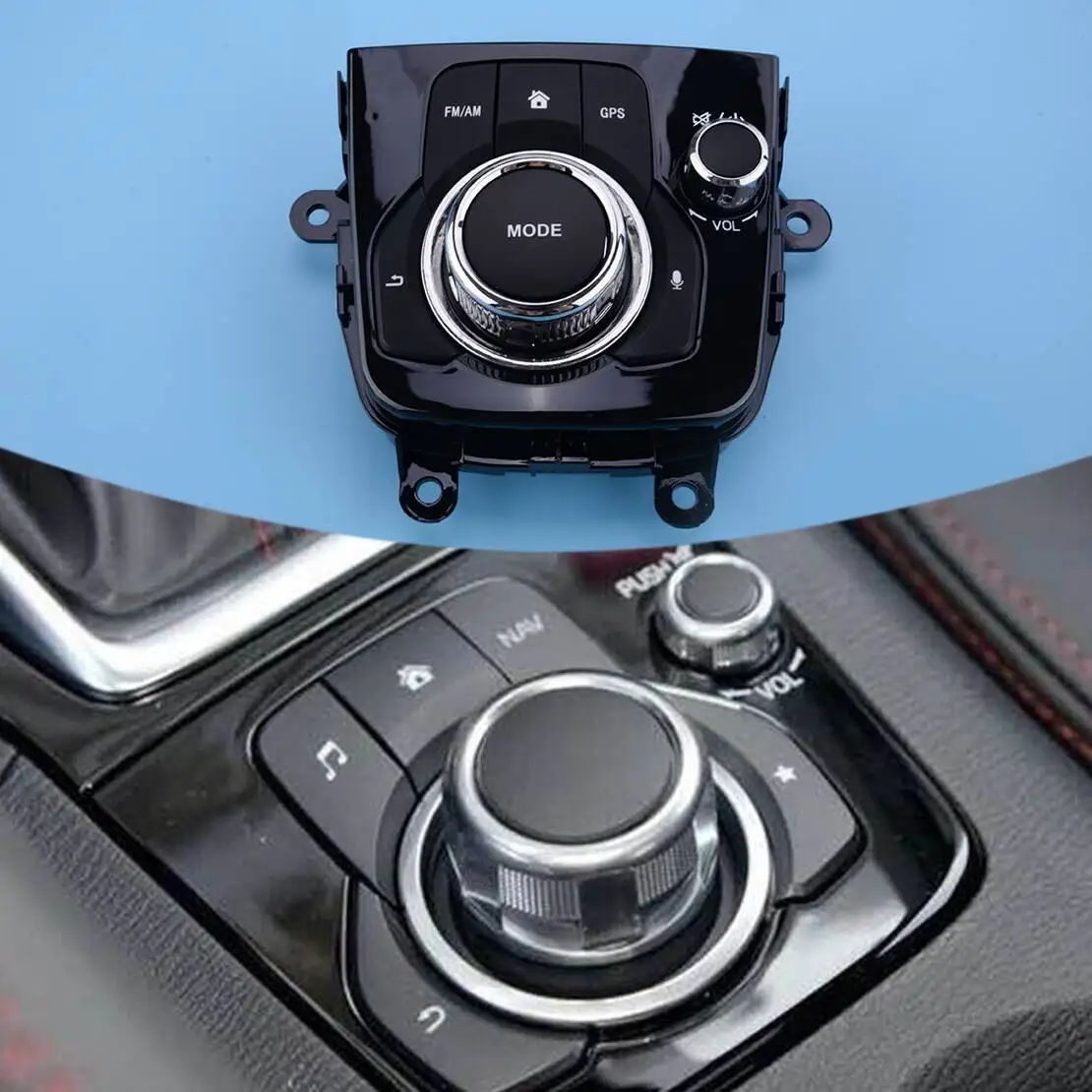 

Автомобильный центр, радиопереключатель, ручка управления консолью, подходит для Mazda 3 AXELA 2014 2015 2016 2017