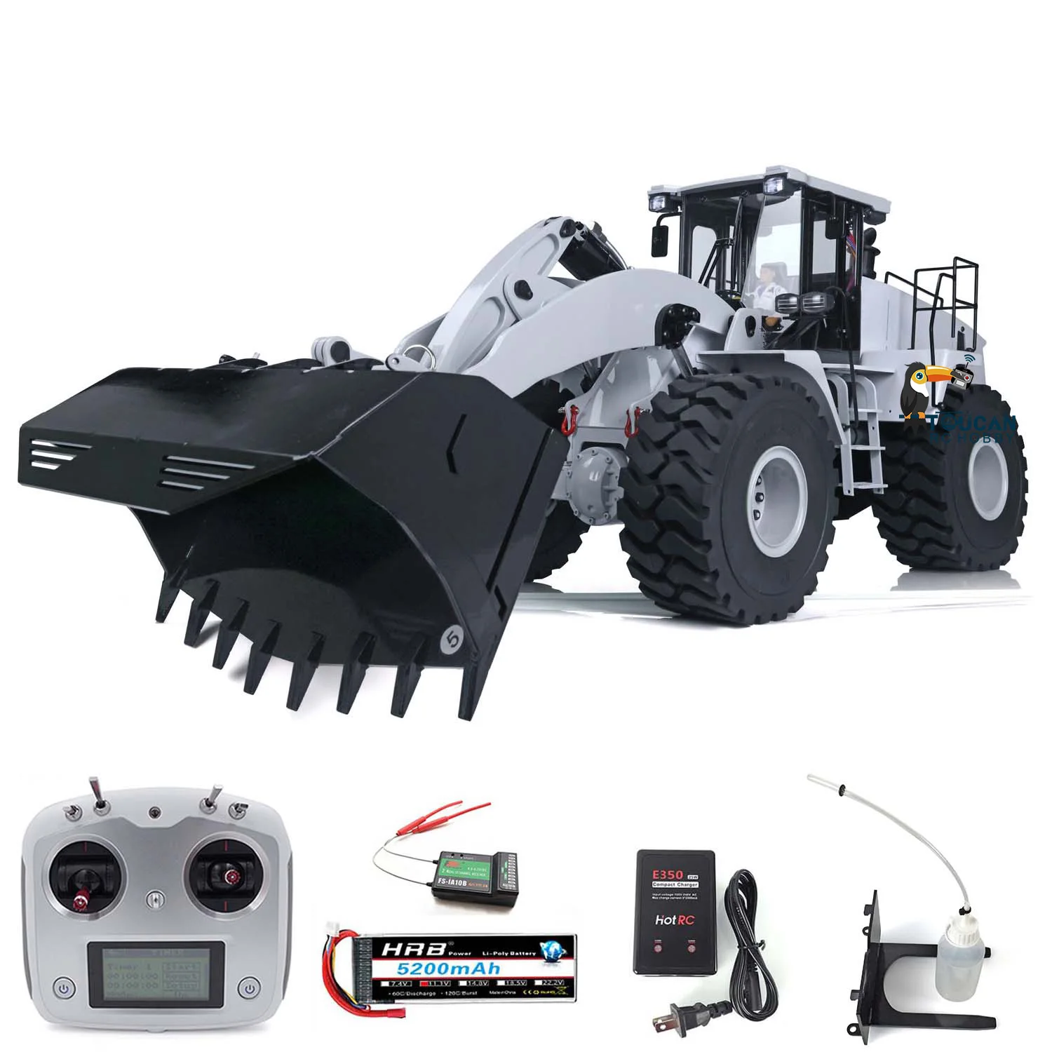 XDRC 980L WA470 1/14 RC Hydraulic Wheel Loader RTR Engineering Truck Machine Light Sound ESC Motor Model Gifts Toys THZH1286