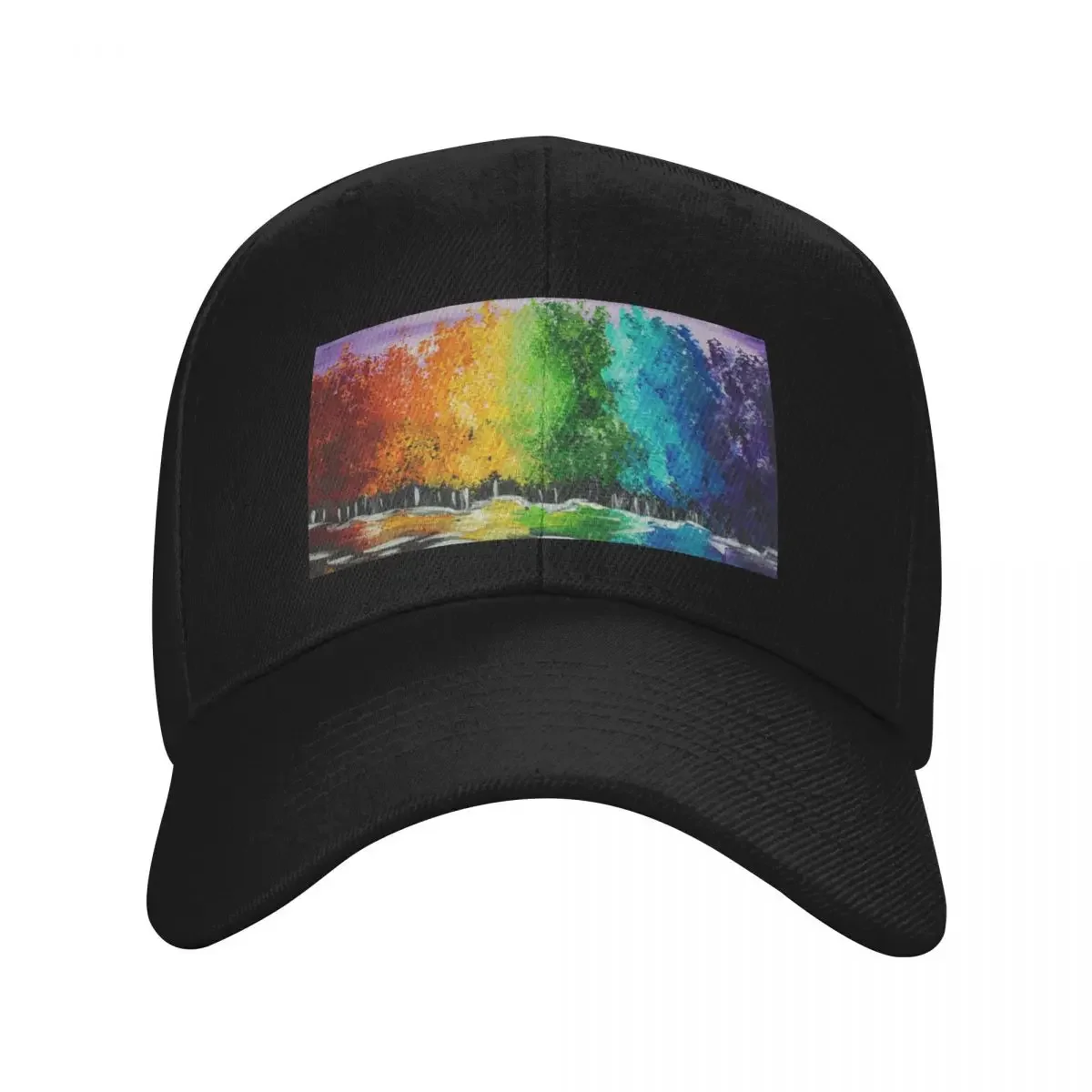 

Happy Rainbow Trees - YLM_arts Baseball Cap Hat Man For The Sun hard hat Luxury Cap tactical cap Golf Women Men's