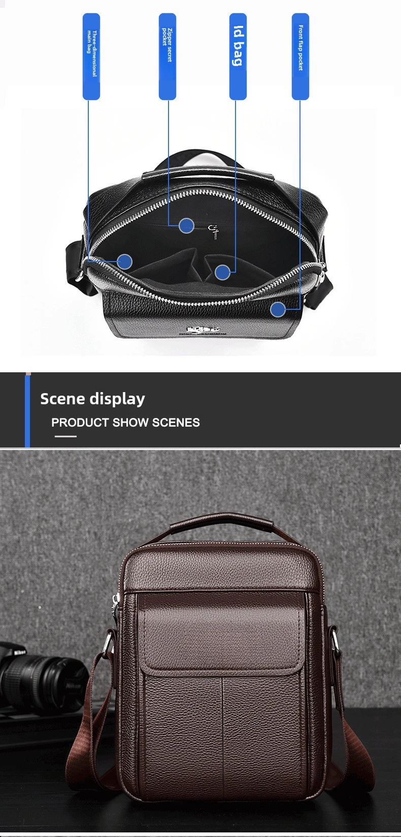 New Shoulder Bag, Fashionable and Casual Men's Backpack, Korean Version, Trendy Business Handbag, Casual Travel