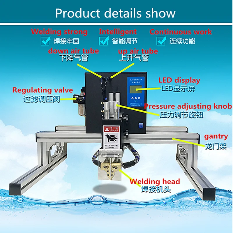 Battery Spot Welding Machine 10KW High Power Lithium Batteries Pack Nickel Strip Welding Precision Pulse Welder For 18650 32650