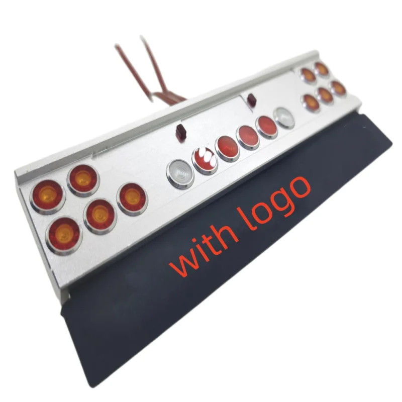 CNC Metal LED Taillight Rear Bumper Lamp for Tamiya 1/14 RC Truck Sca 770s Actros MAN VOLVO 1/14 Trailer Upgrade Parts