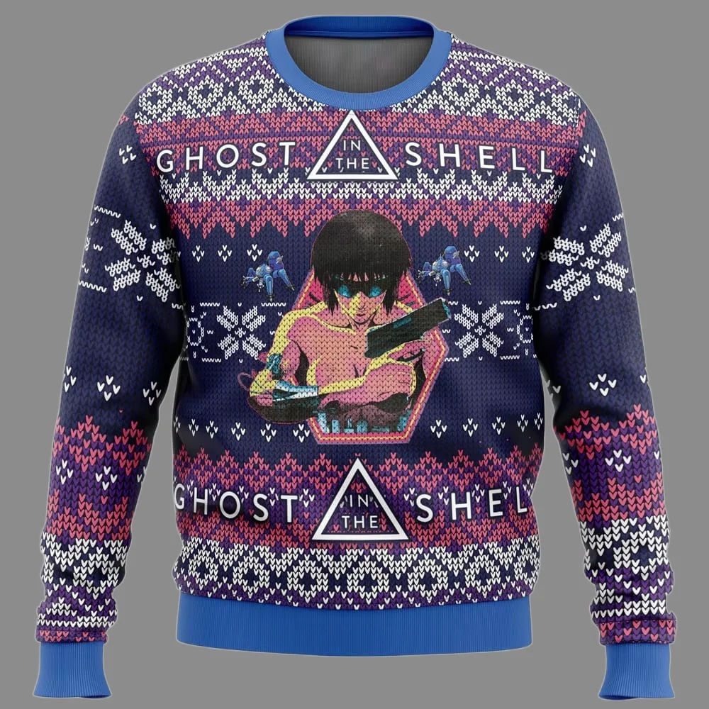 Tachikoma Robots Ghost in The Shell Ugly Merry Christmas Sweater 2026 Fashion Men Hoodie Pullover Tops Winter Women Sweatshirt