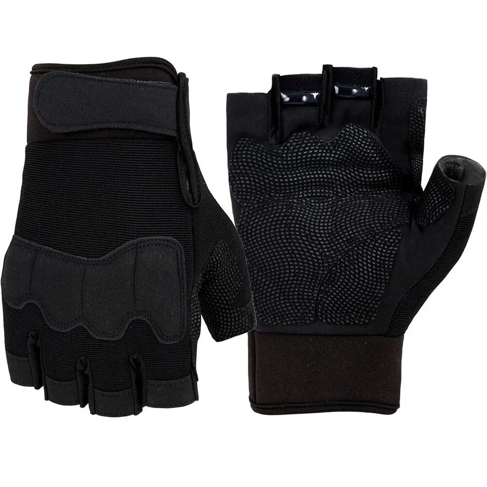 Fingerless Tactical Gloves Knuckle Protective Breathable Outdoor Camping Gloves for Shooting Hunting Motorcycling Climbing