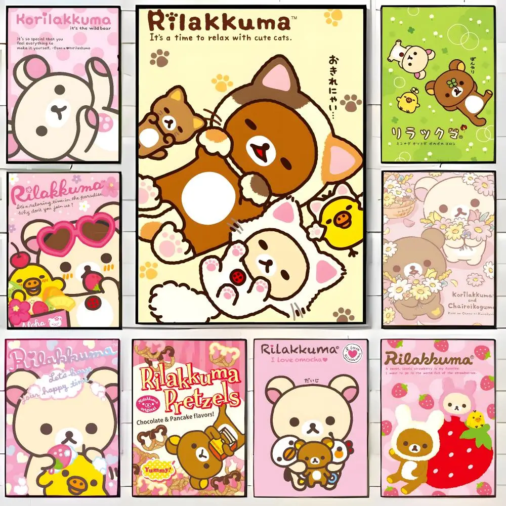 Cute Character R-Rilakkuma Poster Wall Art Print Decorative Mural Home Decor Gift Unframed