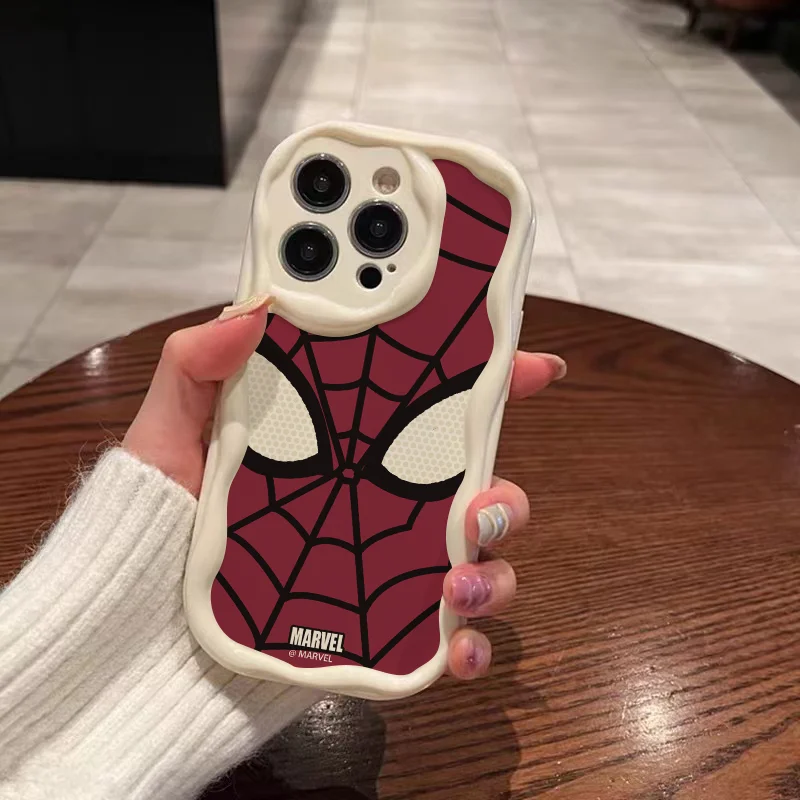 Marvel Spider Man Cool Phone Case for Apple iPhone 16 15 Pro Max 13 14 Plus 12 11 Pro 7 8 Plus XS XR SE Y2K Cute Back Cover