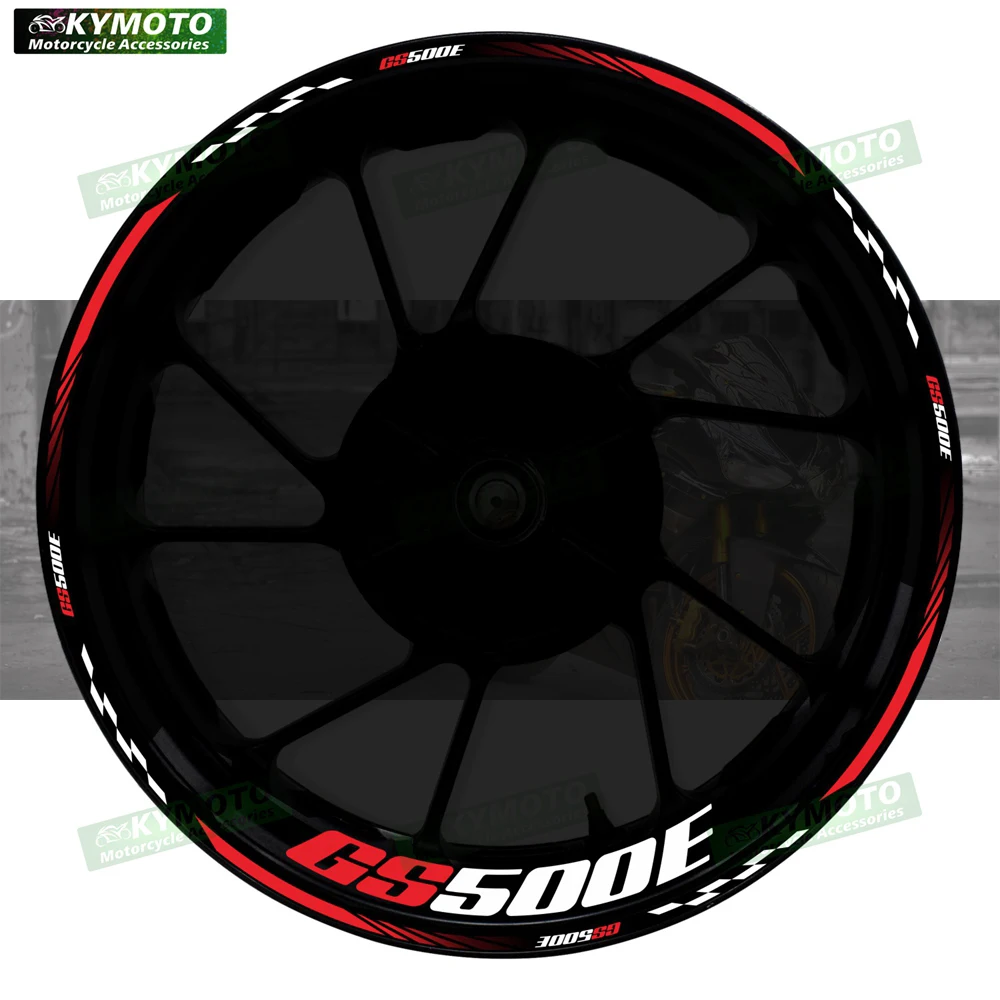 

For GS500E GS 500E motorcycle accessories 17 inch front and rear wheel decals hub reflective fairing rim stripe stickers