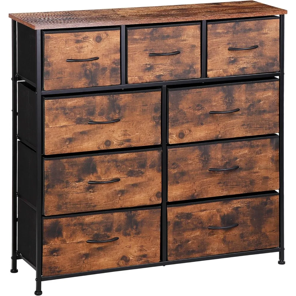 Dresser For Bedroom 9-Drawer Organizer Storage Drawers,Stee…