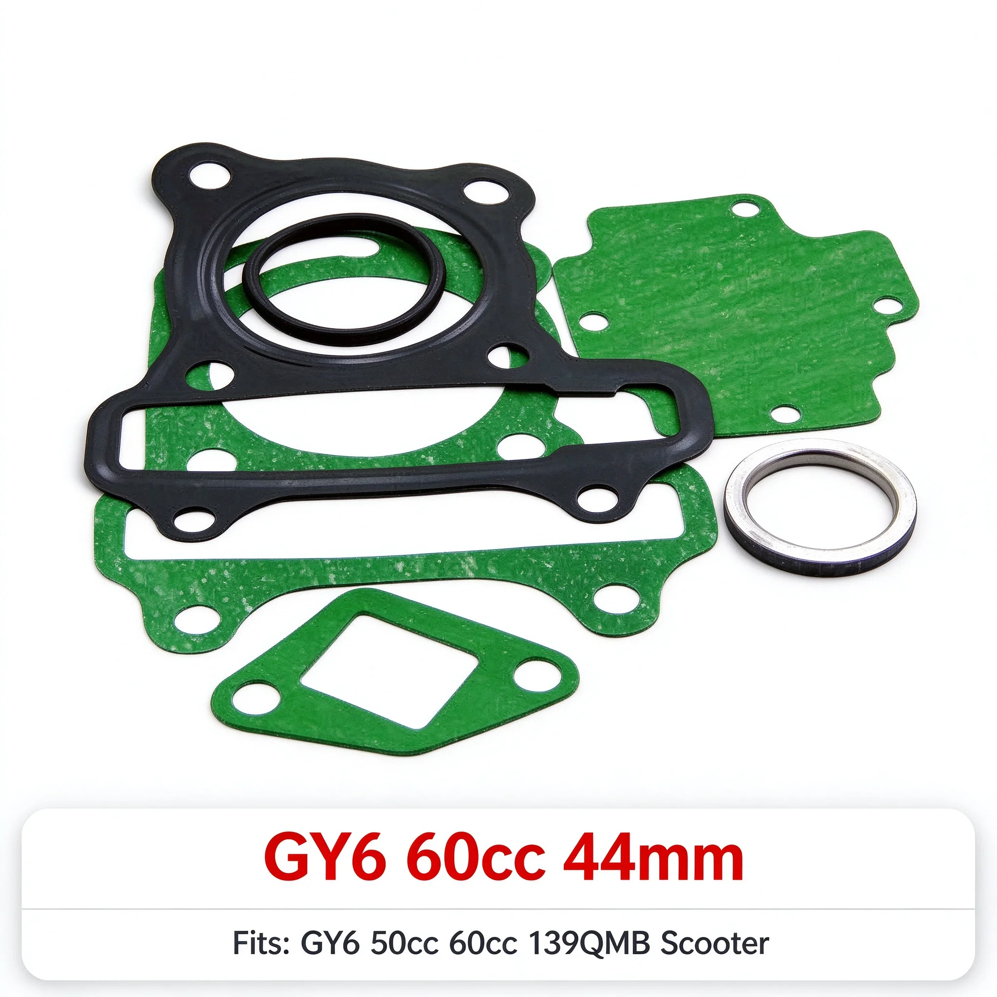 For GY6 60cc 44mm Cylinder Head Base Gasket Kit 139QMB 139QMA 4-Stroke Engine Scooter