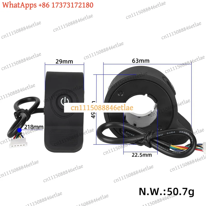k3 Thumb Throttle for Kugoo S1 Plus 36V/48V Hall Sensor IP54 Waterproof CE/RoHS Compliant Not Brake Lever E-Scooter Only