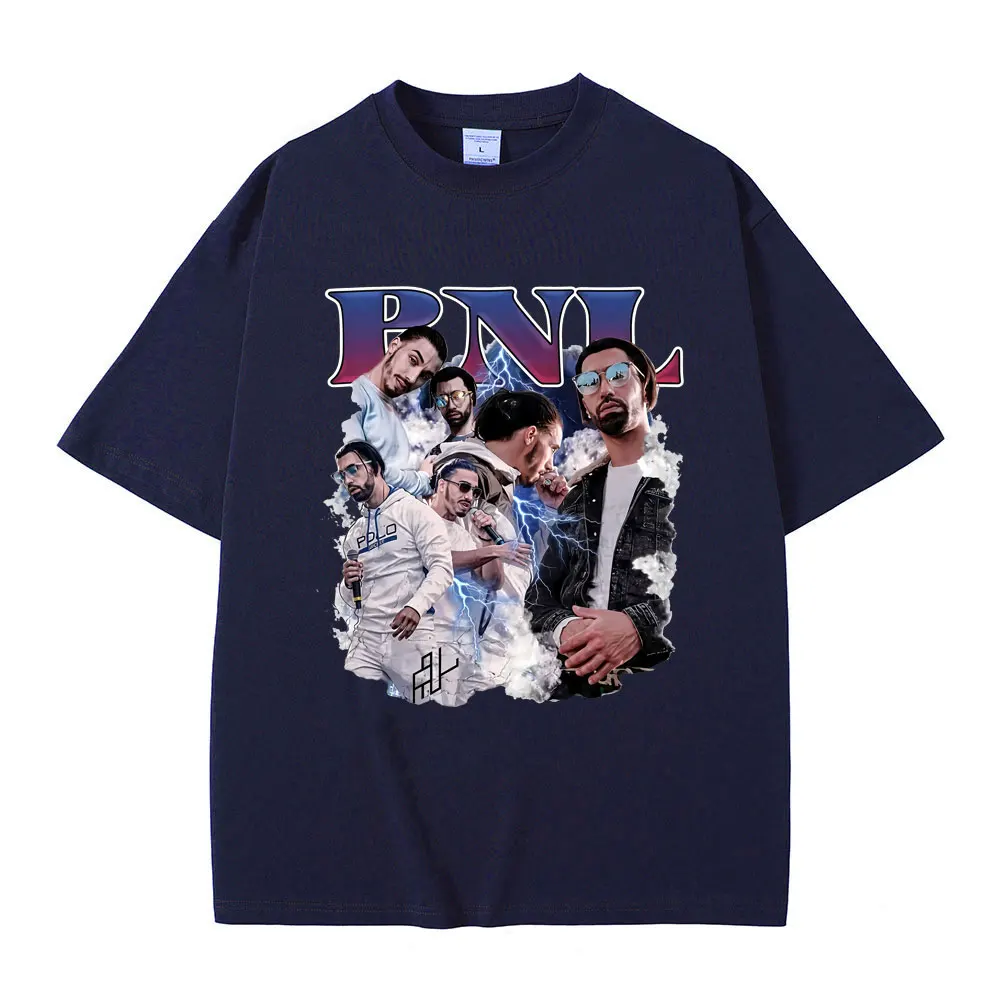 Le Monde Chico T Shirts French Rapper PNL Album Graphic Print T-shirt Men Women Hip Hop Fashion Oversized Short Sleeve T-shirts