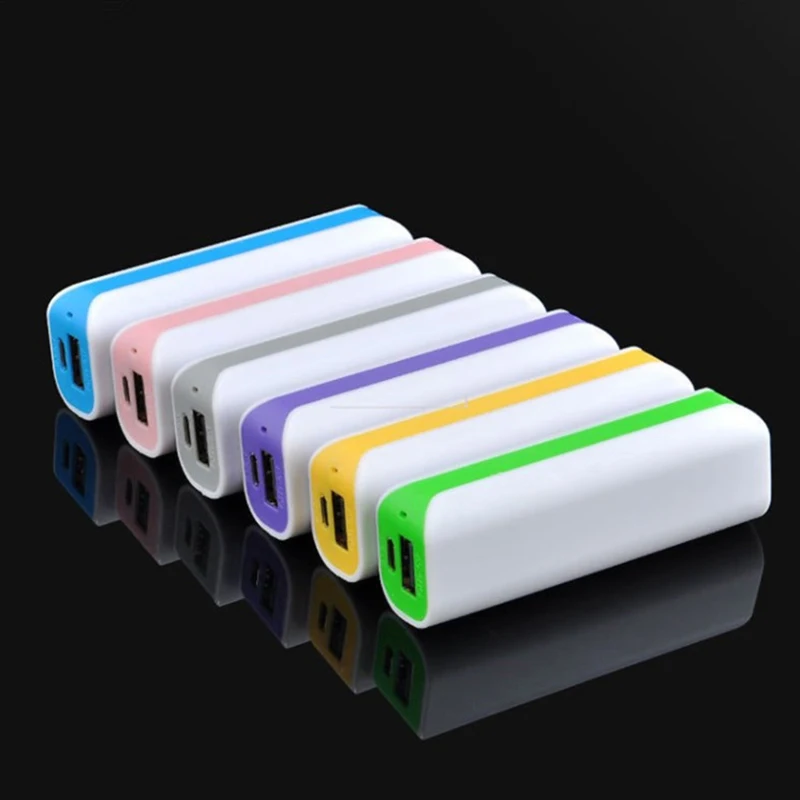 Plastic Power Bank Diy Kit Storage Case Box Gratis Lassen Pak 18650 Batterij 5V 1A Usb Externe Lader Smart telefoon (Geen Batterij)