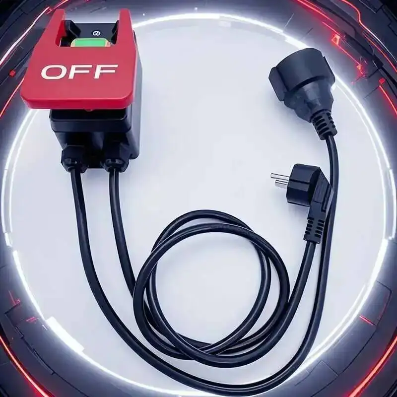 AC250V Electromagnetic Switch Wire Plug Socket Single Phase Safety ON-OFF For Machine Lathe Milling Table Cutter YCZ3-BD