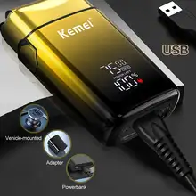 Kemei TX10 new electric shaver with LED display rechargeable beard shaver bald men's shaver original accessories blade 4