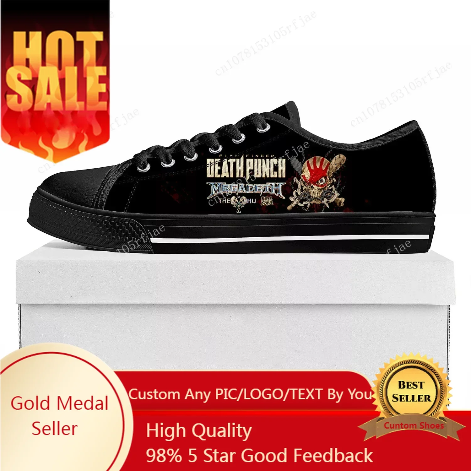 

Five Finger Death Punch Low Top Sneakers Mens Womens Teenager Canvas Sneaker Prode Casual Couple Shoes Custom Shoe