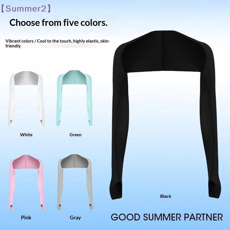 【Xia2】Breathable Sun Protection Anti UV Ice Silk Sleeves Ultra-thin Cooling Shawl Arm Sleeves Outdoor Sports Cycling Hand Cover