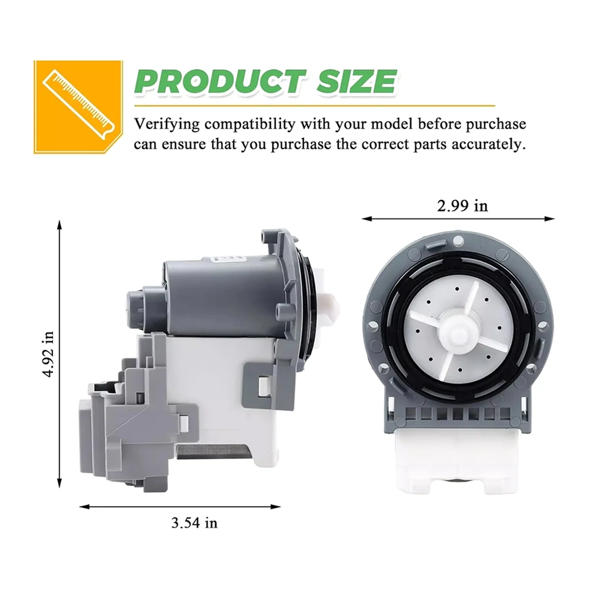 T27C DC31-00178A DC31-00187A Washing Machine Drain Pump Motor for Samsung Washing Machine-Replaces DC31-00178D B35-3A
