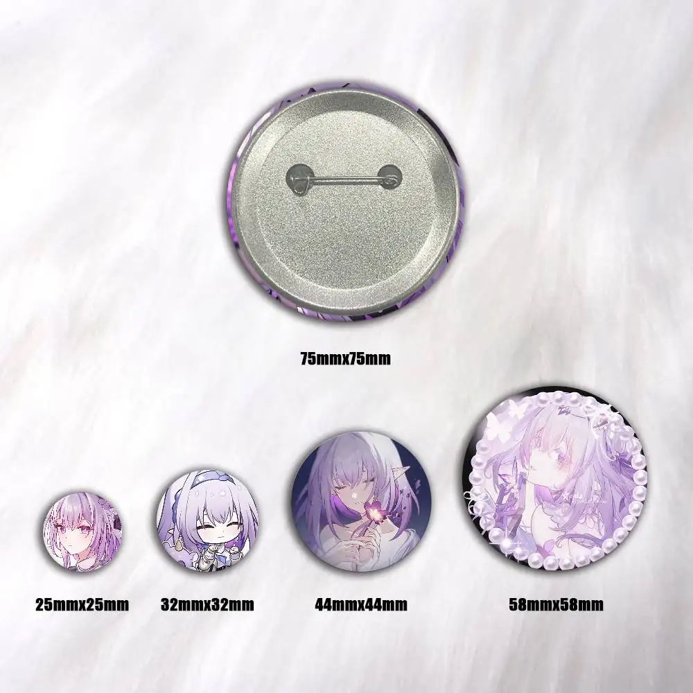 A-Cartoon Castorice Cartoon Round Brooches On Backpack Jacket Acrylic Button Pins Collection Gifts