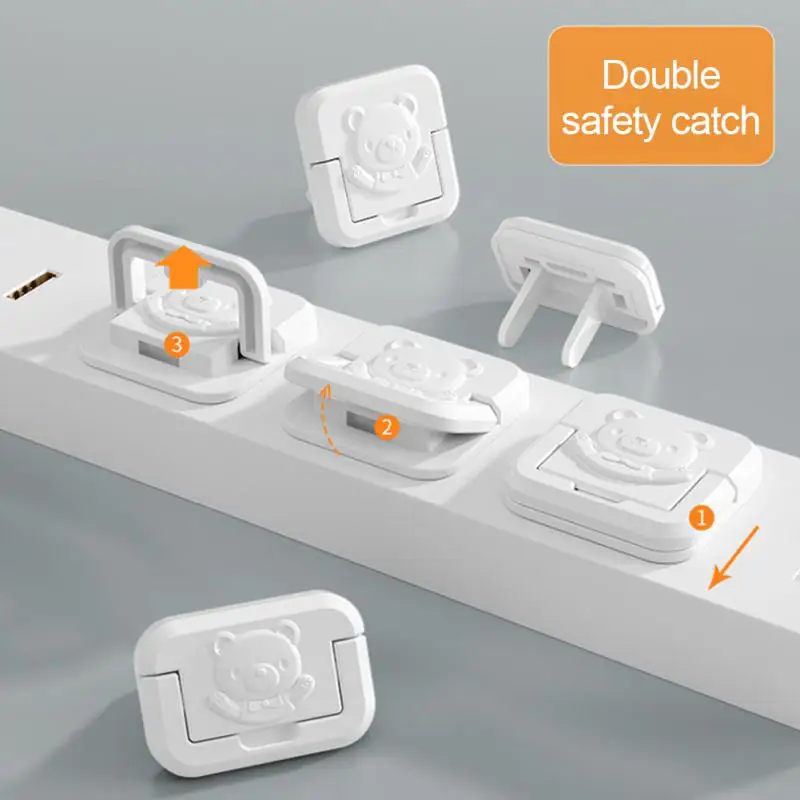 3PCS Baby Safety Child Electric Socket Outlet Plug Kids Sockets Cover Plugs Protection Security Two Phase Safe Lock Cover