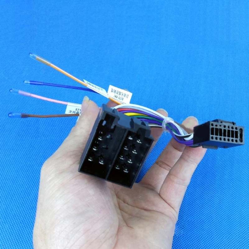 Universal 16Pin ISO Car Radio Wire Cable Wiring Harness Stereo Adapter Connector Plug Power and Loudspeaker
