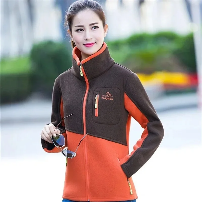 Women\'s New Korean Sweatershirt Plush Thickened Young And Middle-aged Fleece Coat Female Blouse Loose Zip Embroidered Jacket