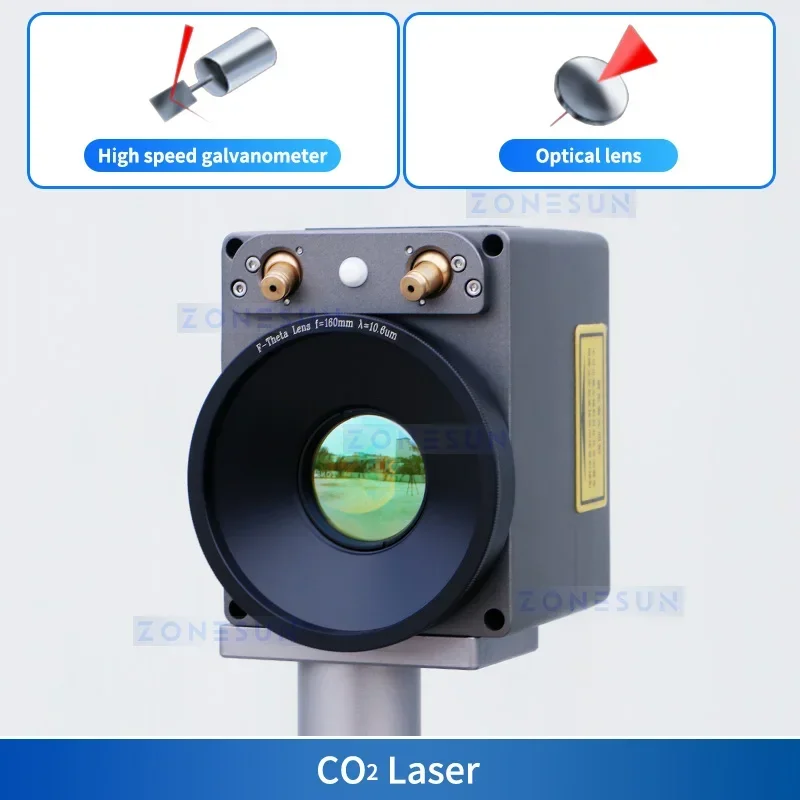 ZONESUN Laser Coding Engraver Marking Machine Date QR Barcode Printing Glass Plastic Bottle Leather Wood Production Line ZS-LMC1