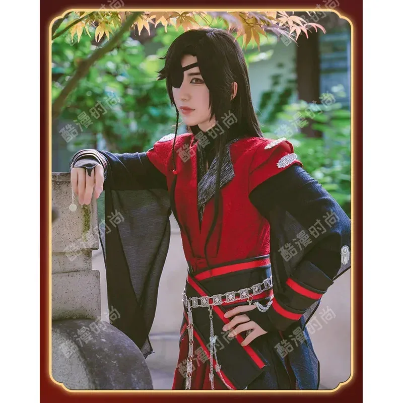 Hua Cheng Costumi Cosplay Heaven Official's Bless Suits Parrucca Blakc e Abiti rossi Hanfu Set completo Tian Guan Ci Fu Per adulti Uomini